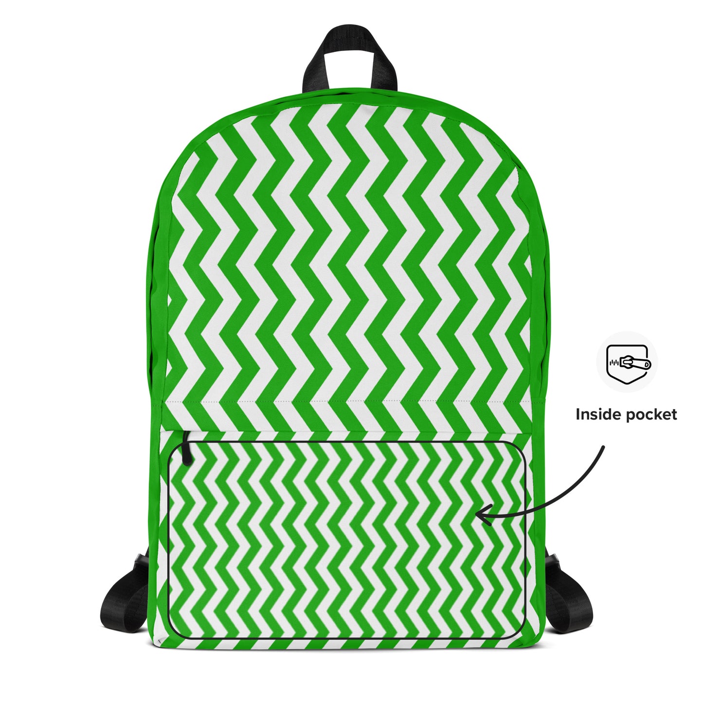 ANOYNTD Green ZIGZAG Backpack