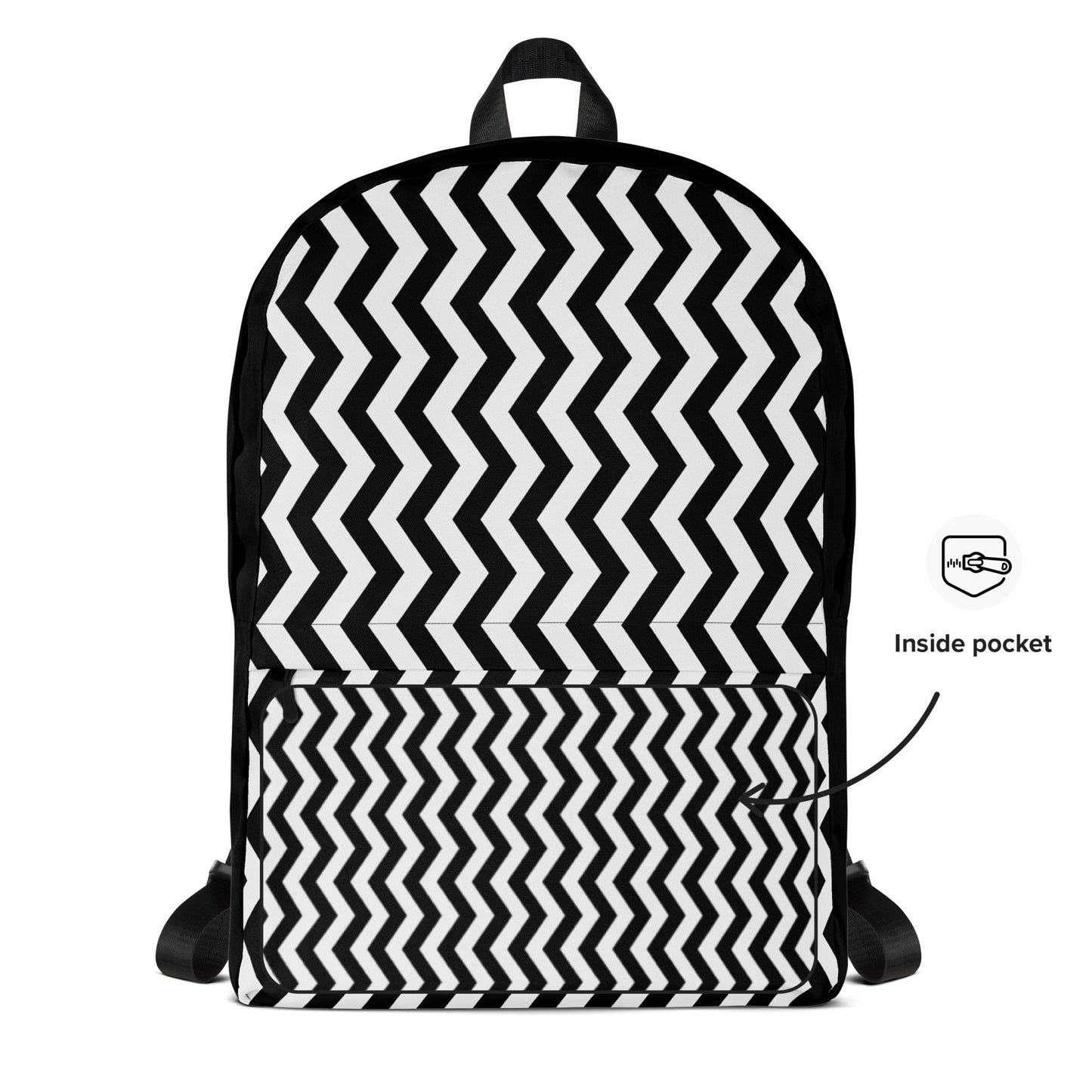 ANOYNTD Black ZIG ZAG Backpack