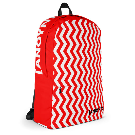 ANOYNTD Red ZIG ZAG Backpack