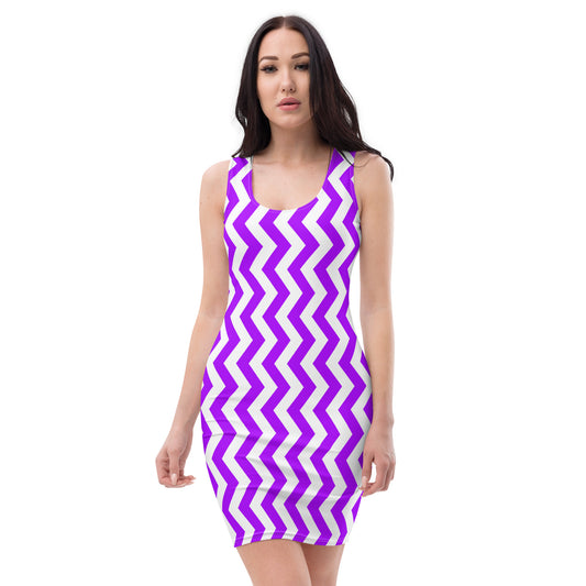 YOWNII Zig Zag (Pur) Bodycon dress