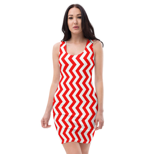 YOWNII Zig Zag (R) Bodycon dress