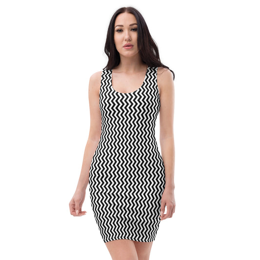 YOWNII ZIG ZAG Bodycon dress