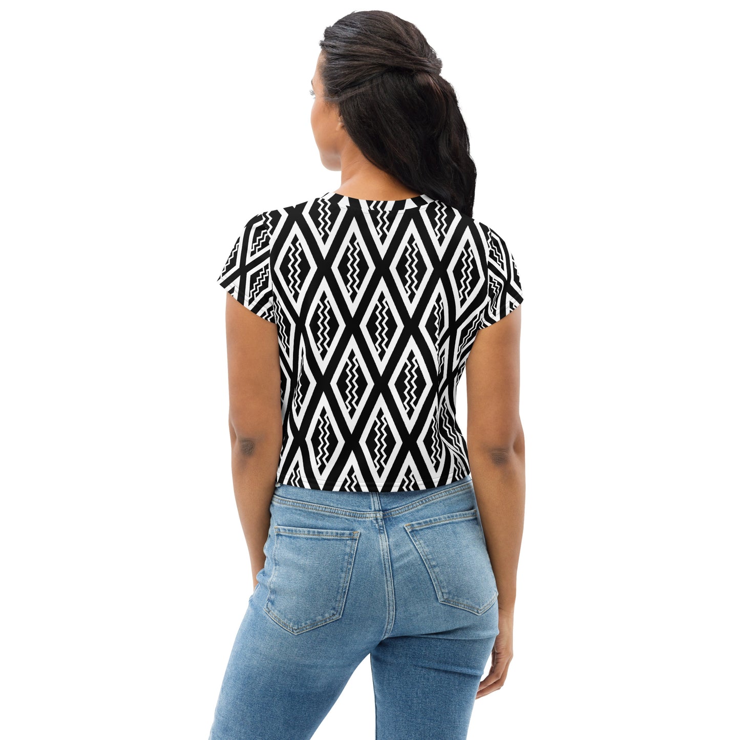 YOWNII Pattern Crop Tee