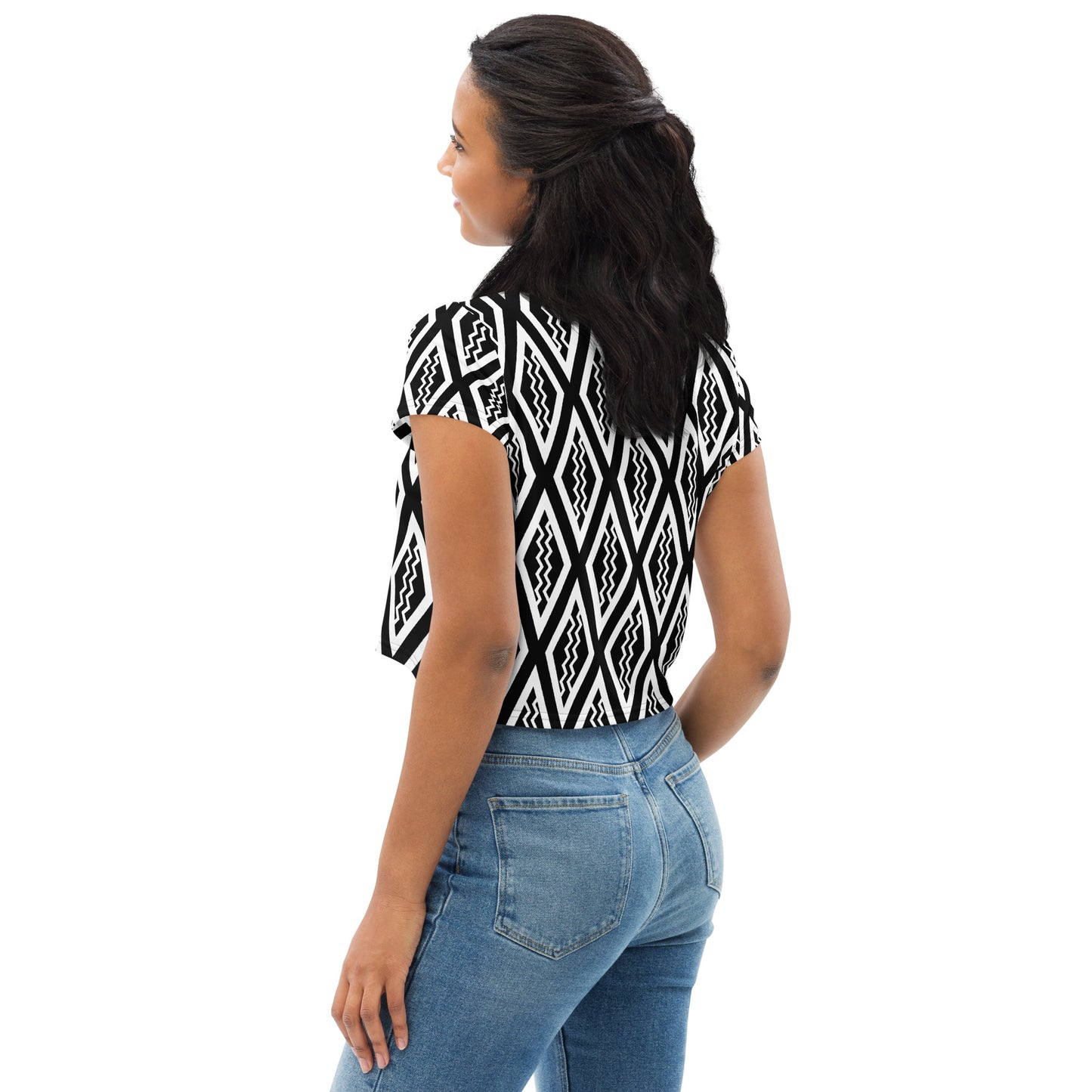 YOWNII Pattern Crop Tee