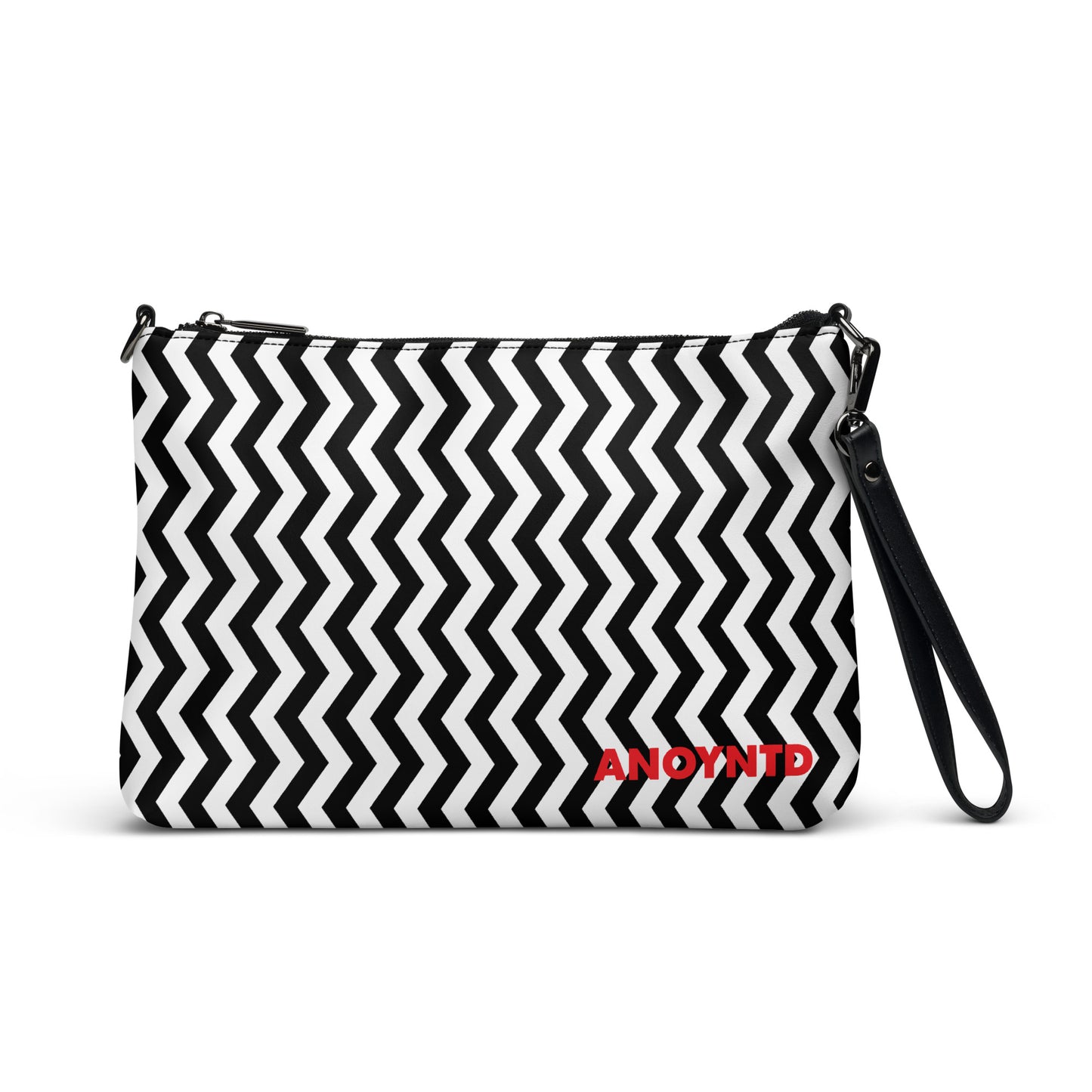 ANOYNTD Black/White ZIG ZAG Crossbody bag