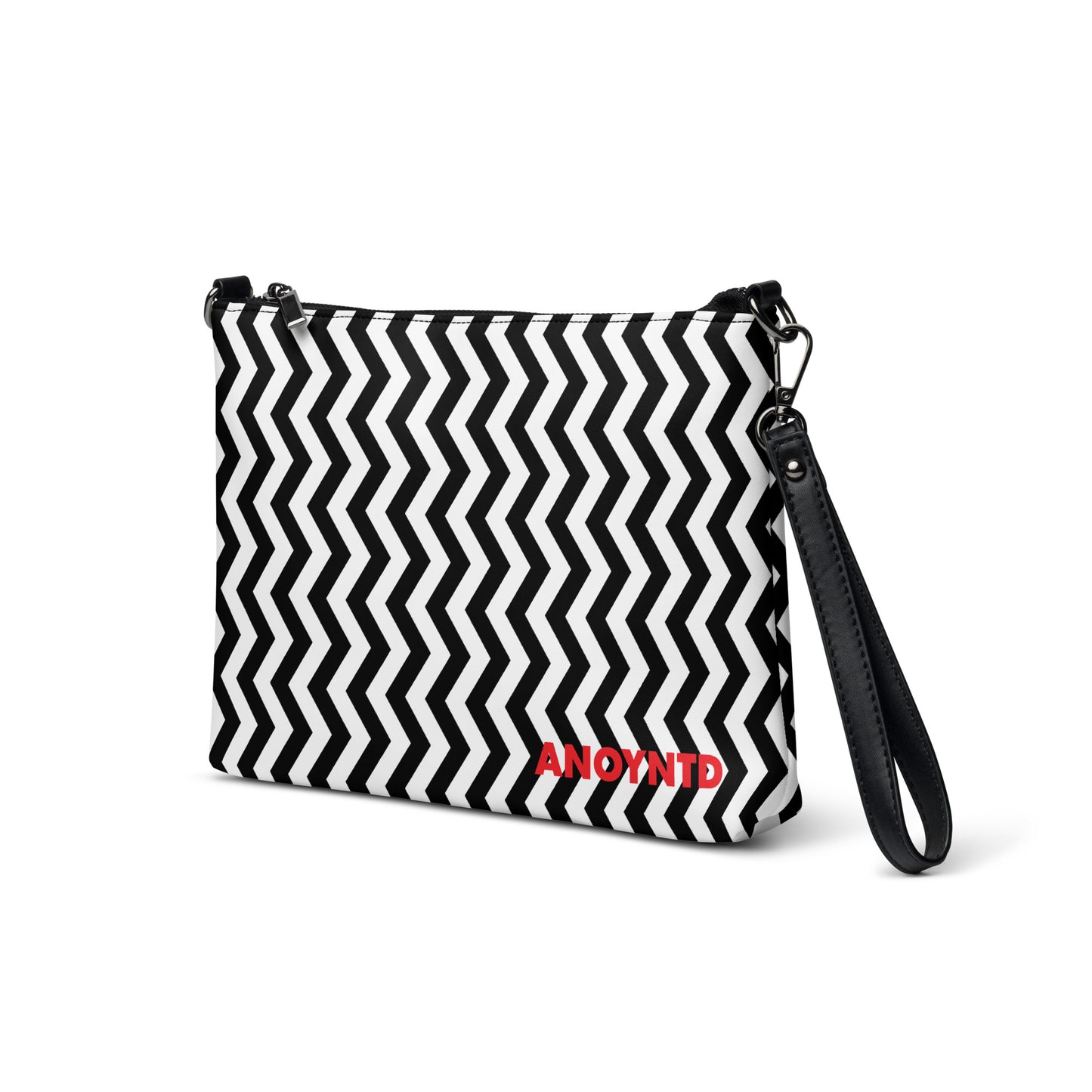 ANOYNTD Black/White ZIG ZAG Crossbody bag