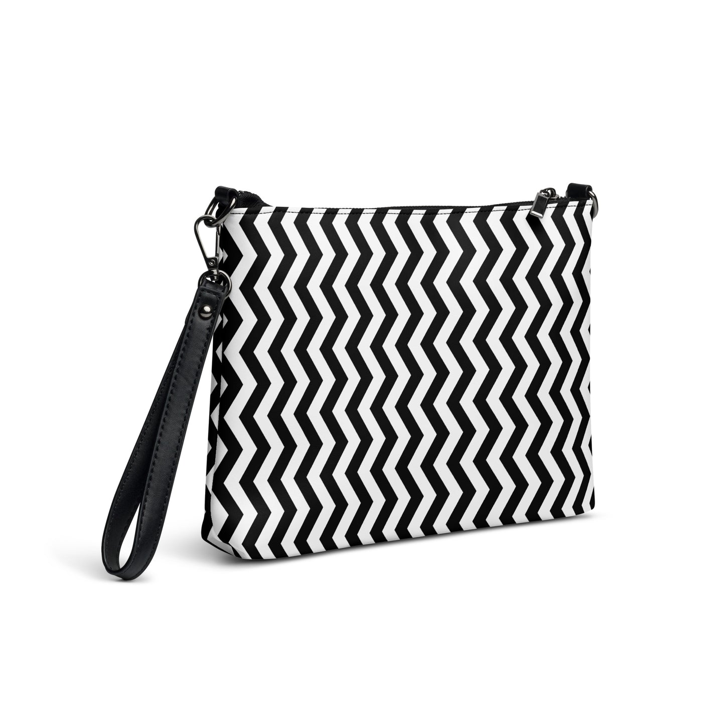 ANOYNTD Black/White ZIG ZAG Crossbody bag