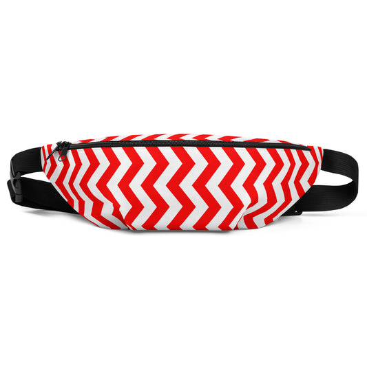 ANOYNTD Red ZIG ZAG Fanny Pack