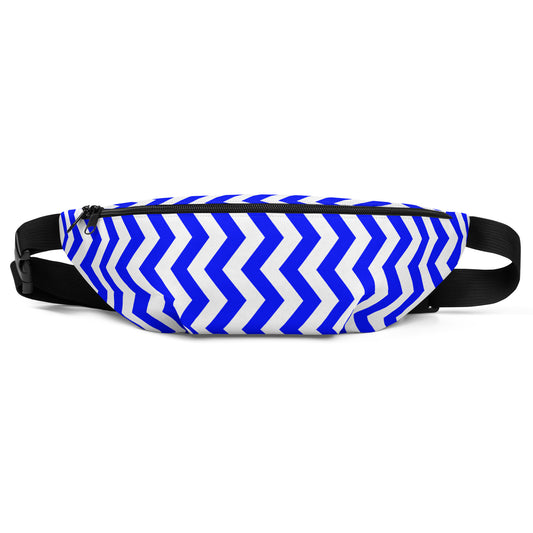 ANOYNTD Blue ZIG ZAG Fanny Pack