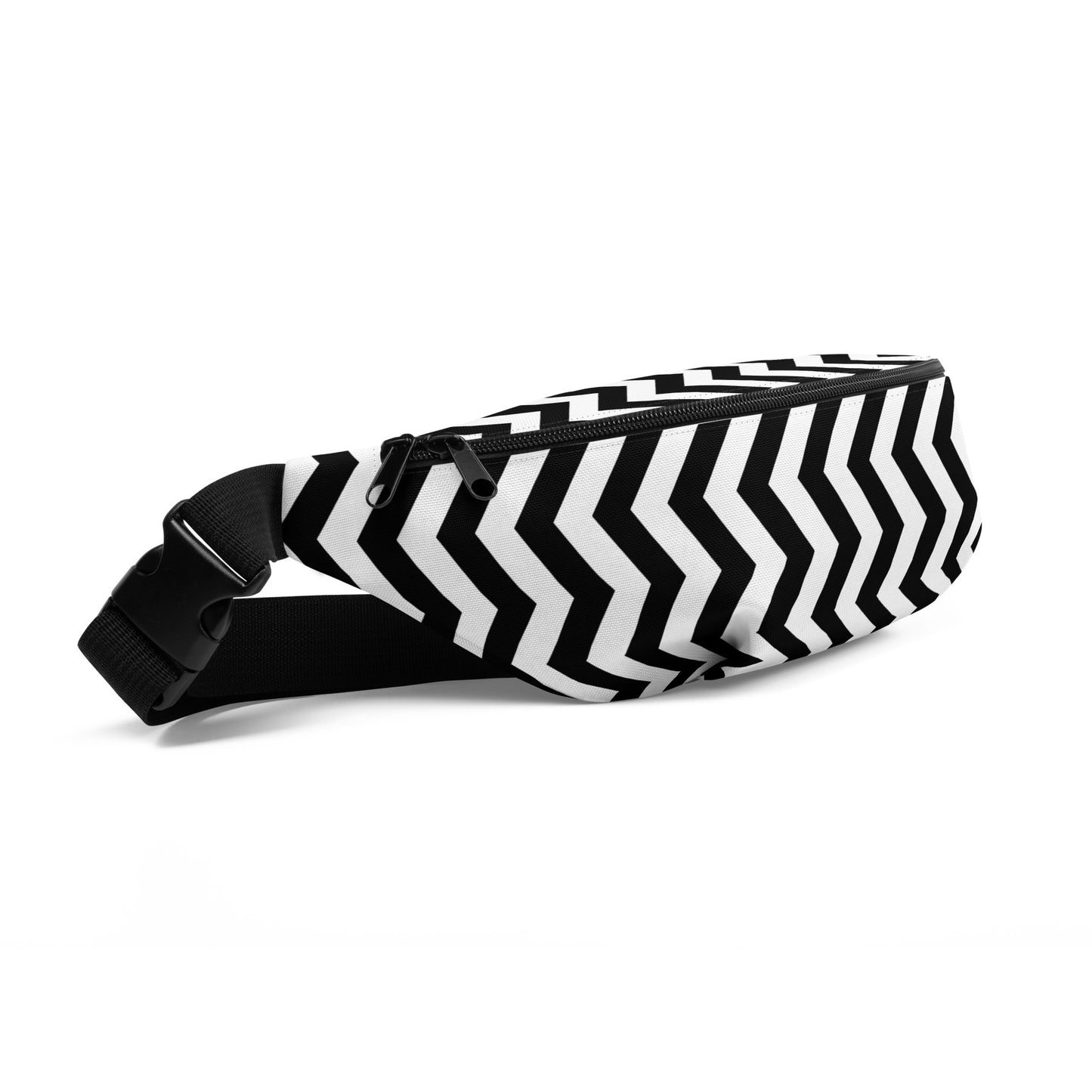 ANOYNTD Black/White ZIG ZAG Fanny Pack