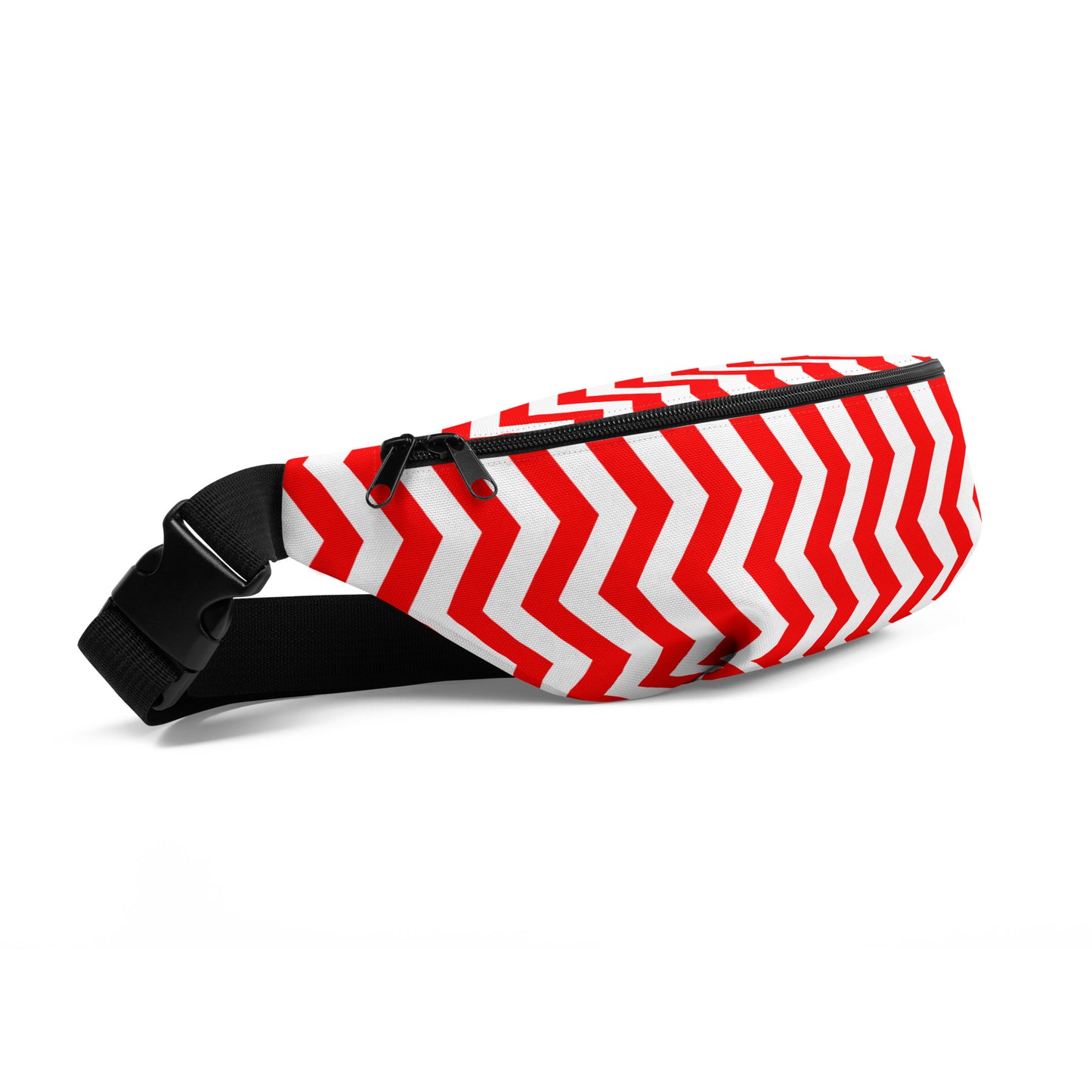 ANOYNTD Red ZIG ZAG Fanny Pack