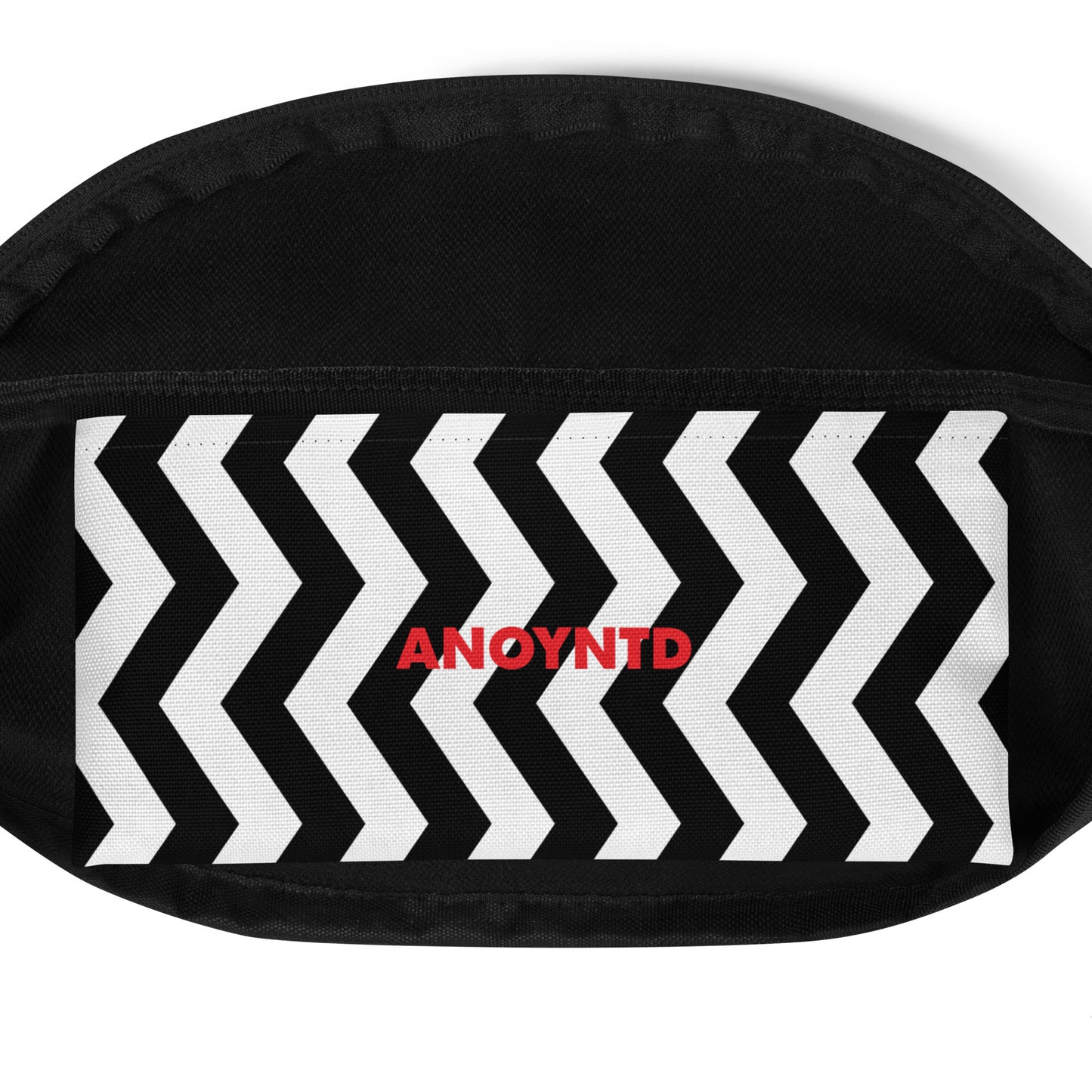 ANOYNTD Black/White ZIG ZAG Fanny Pack