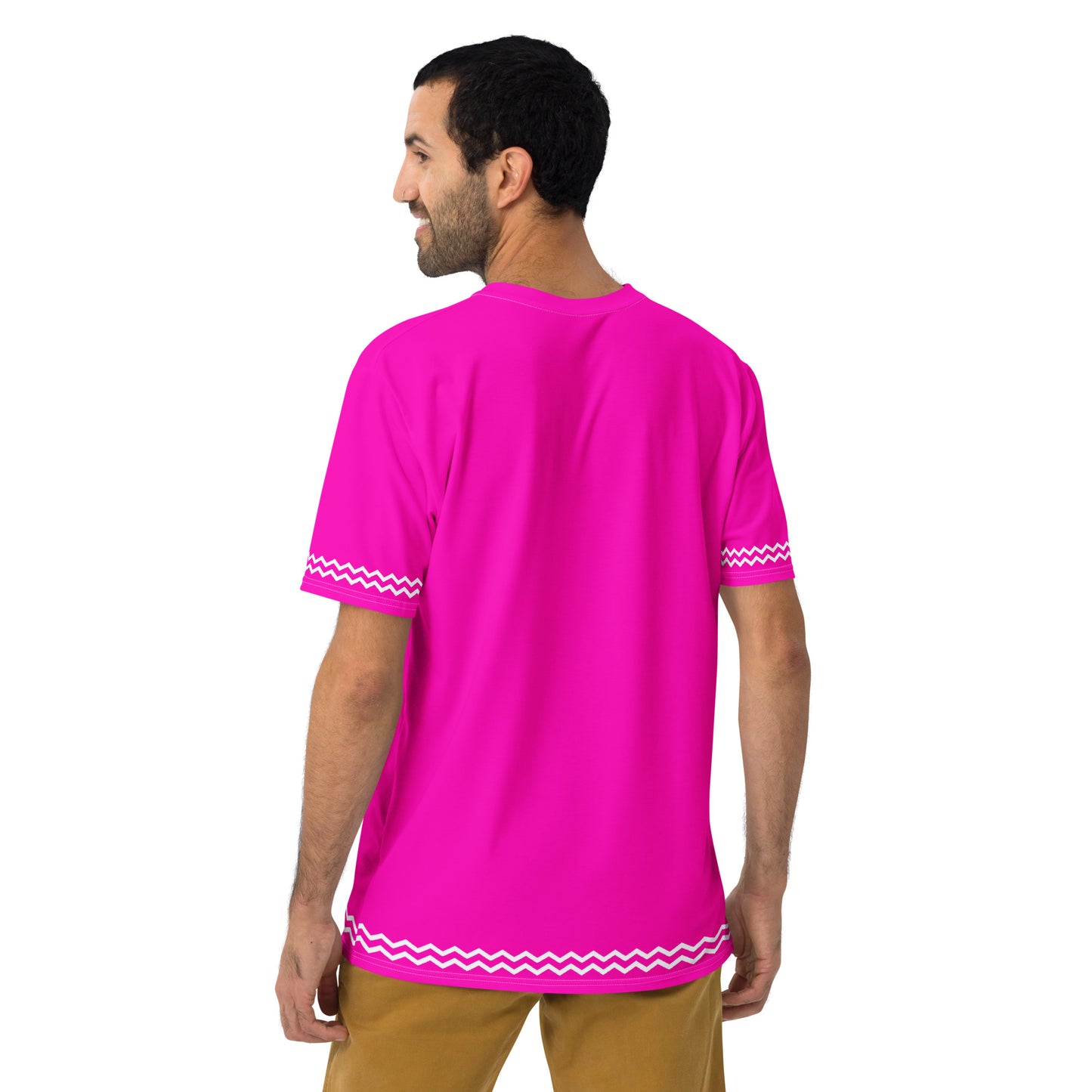 ANOYNTD Pink ZIG ZAG Men's T-shirt