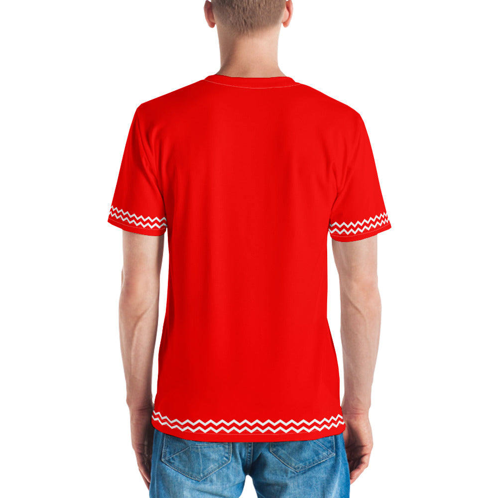 ANOYNTD Red ZIG ZAG Men's T-shirt