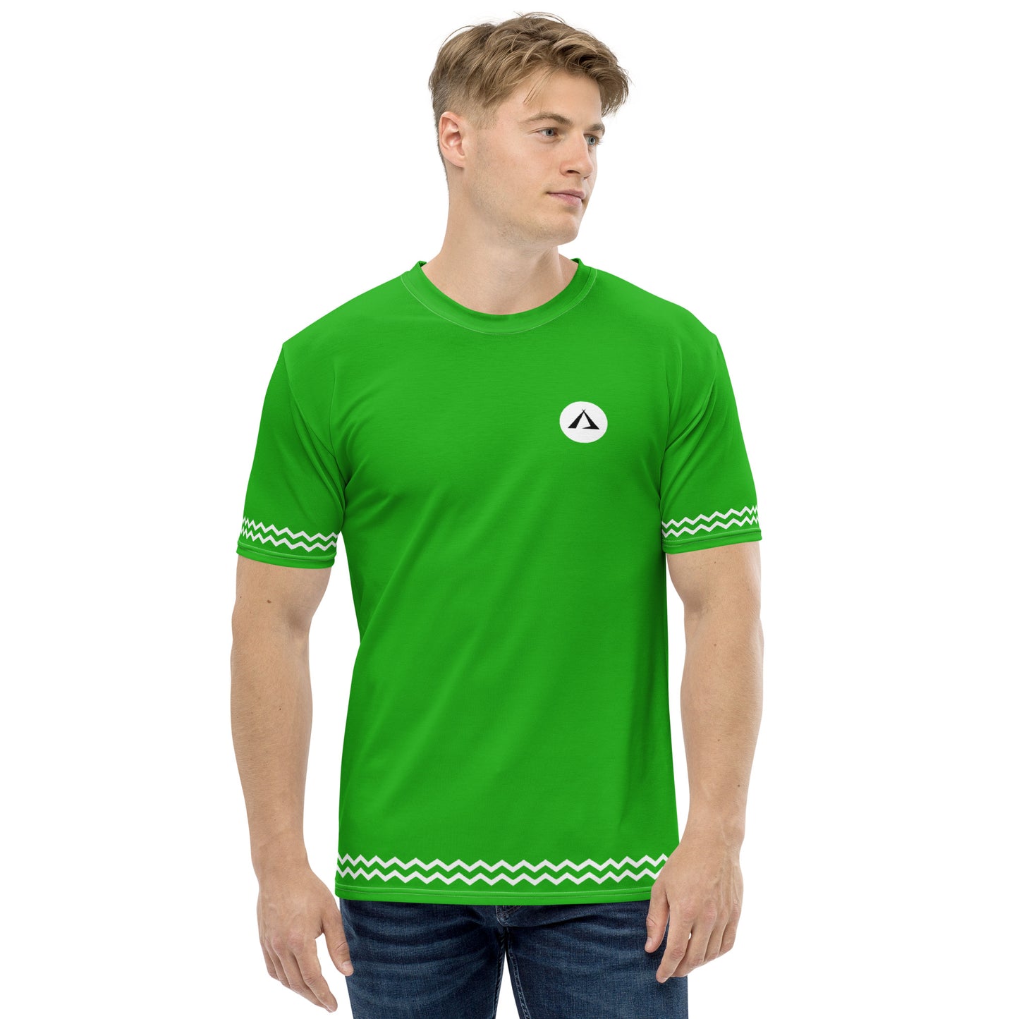 ANOYNTD Green ZIG ZAG Men's T-shirt