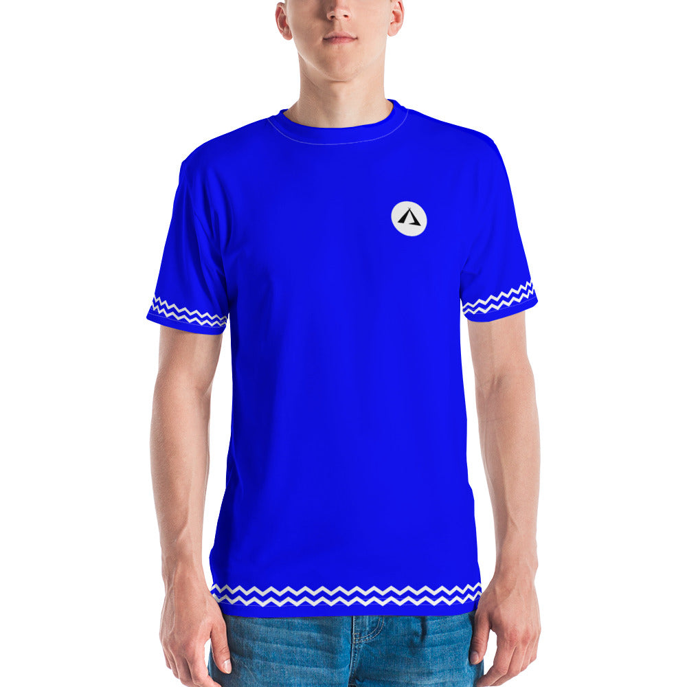 ANOYNTD Blue ZIG ZAG Men's T-shirt