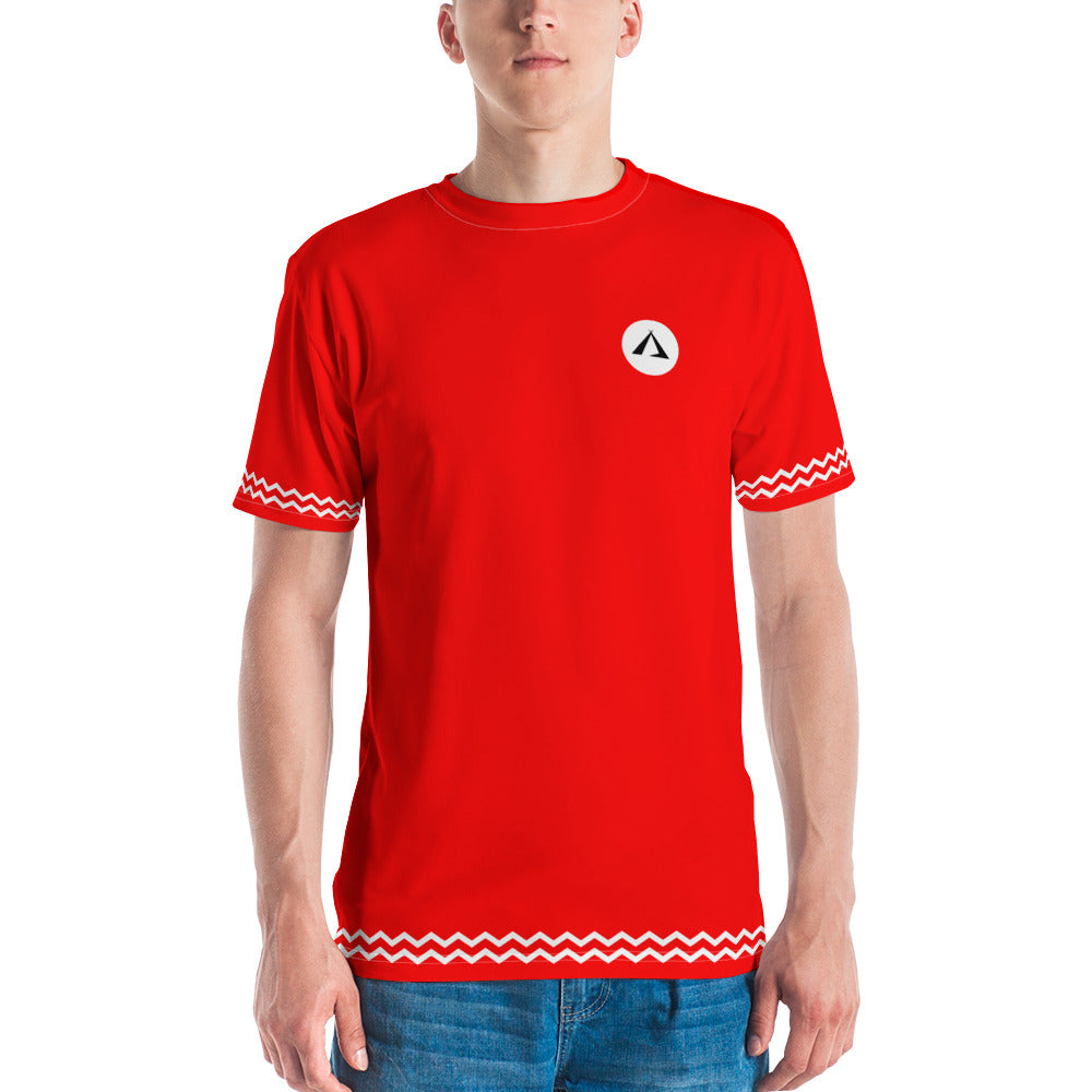 ANOYNTD Red ZIG ZAG Men's T-shirt