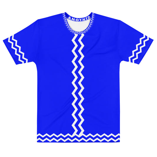 ANOYNTD Blue ZIG ZAG Men's T-shirt