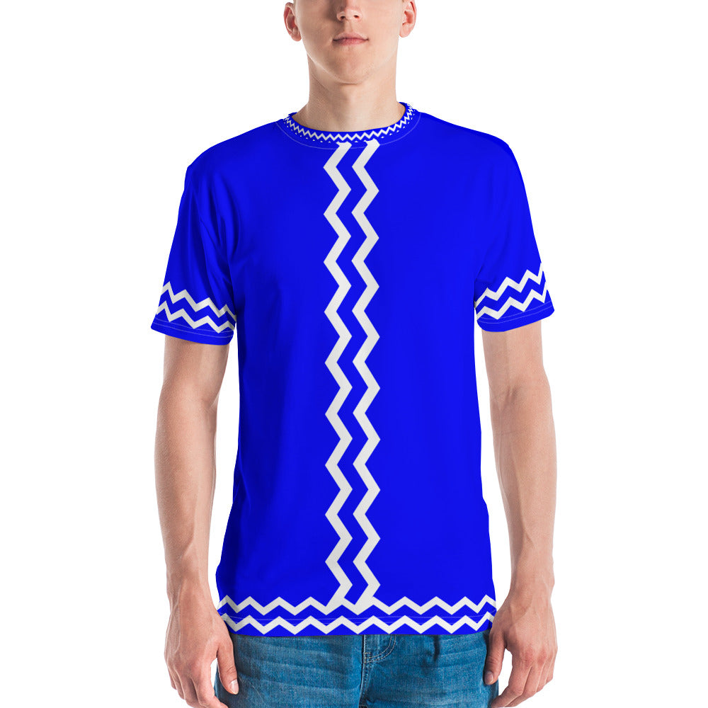 ANOYNTD Blue ZIG ZAG Men's T-shirt