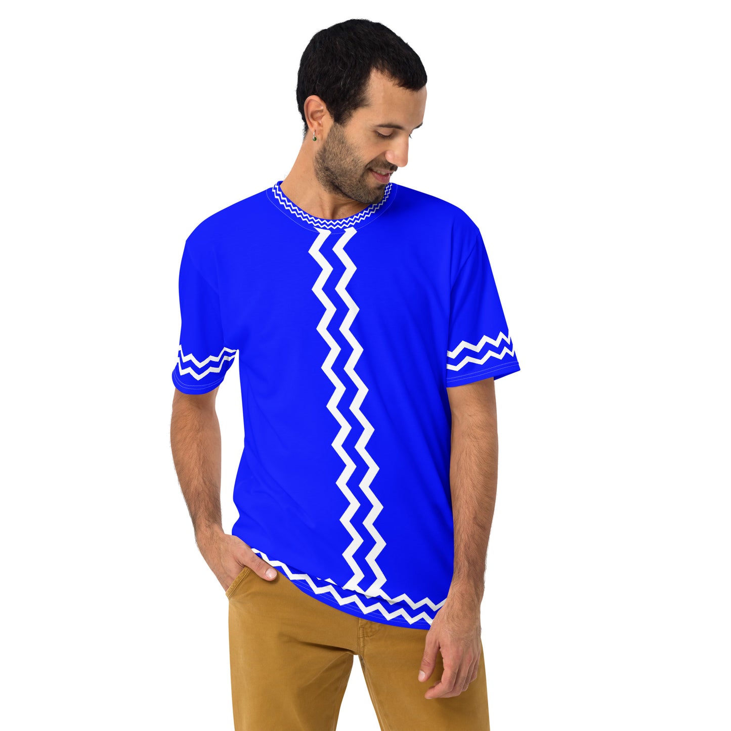 ANOYNTD Blue ZIG ZAG Men's T-shirt