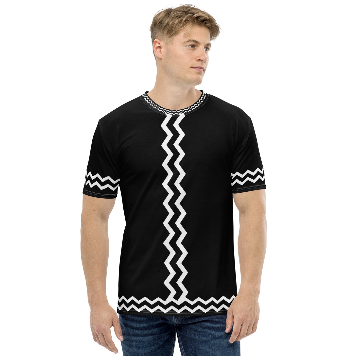 ANOYNTD Black ZIG ZAG Men's T-shirt