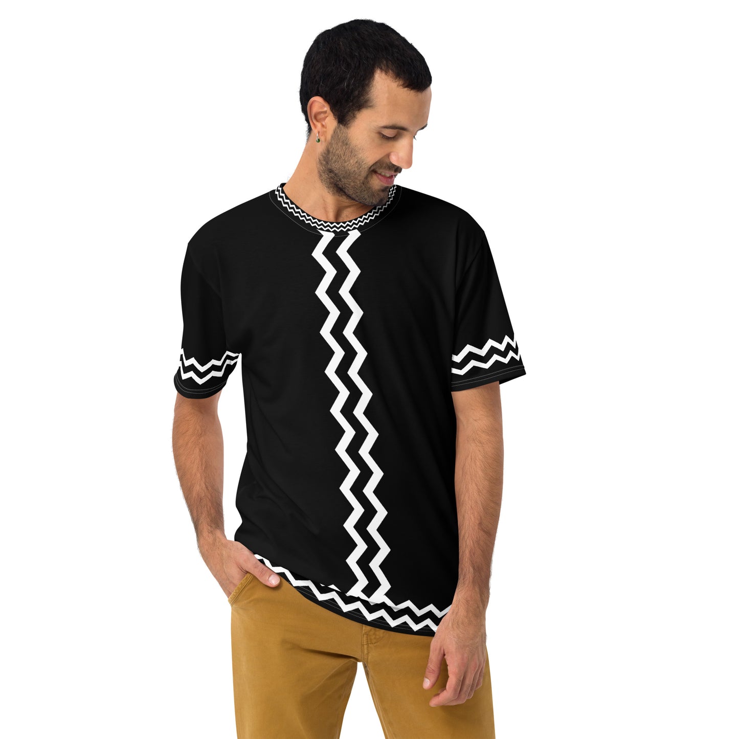 ANOYNTD Black ZIG ZAG Men's T-shirt