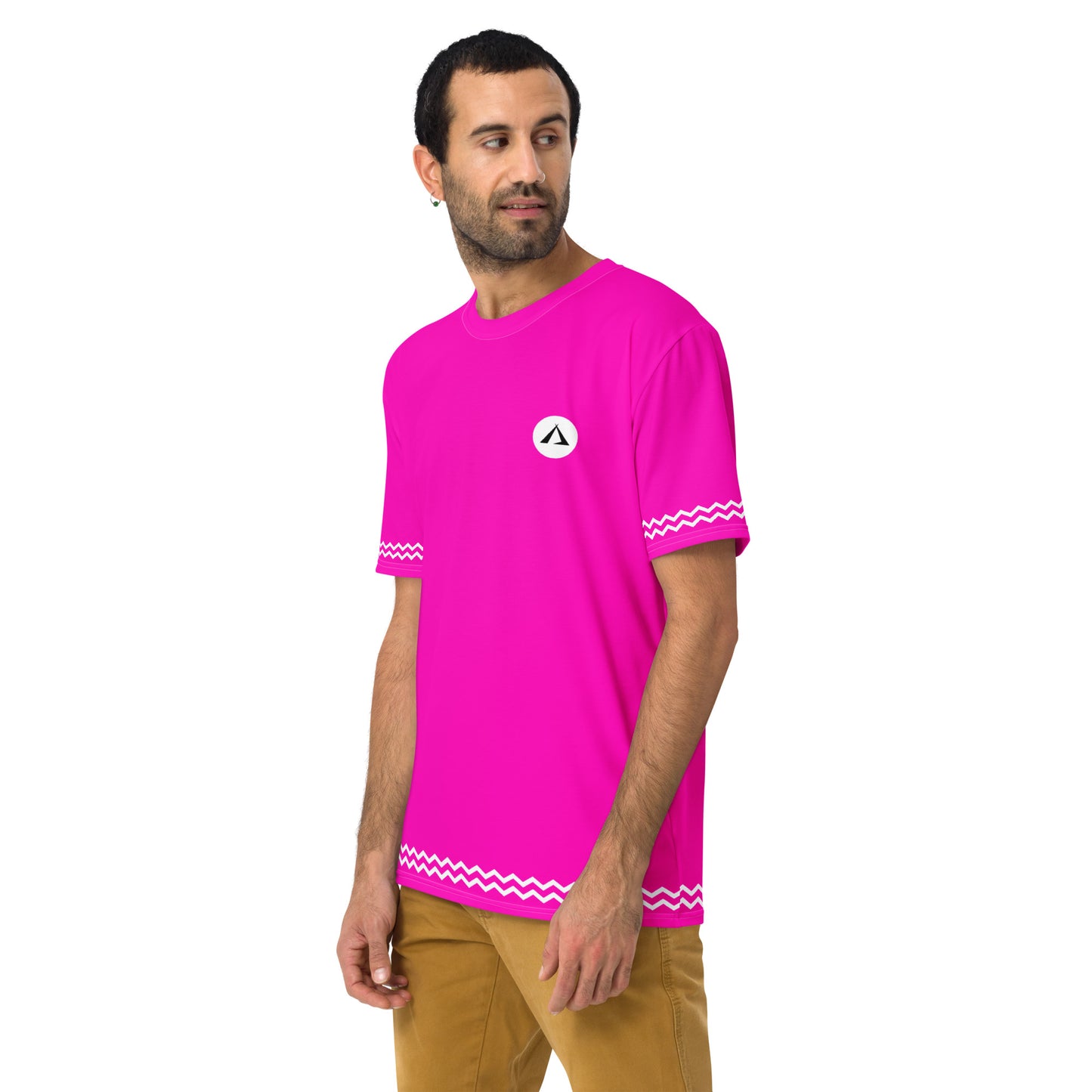 ANOYNTD Pink ZIG ZAG Men's T-shirt