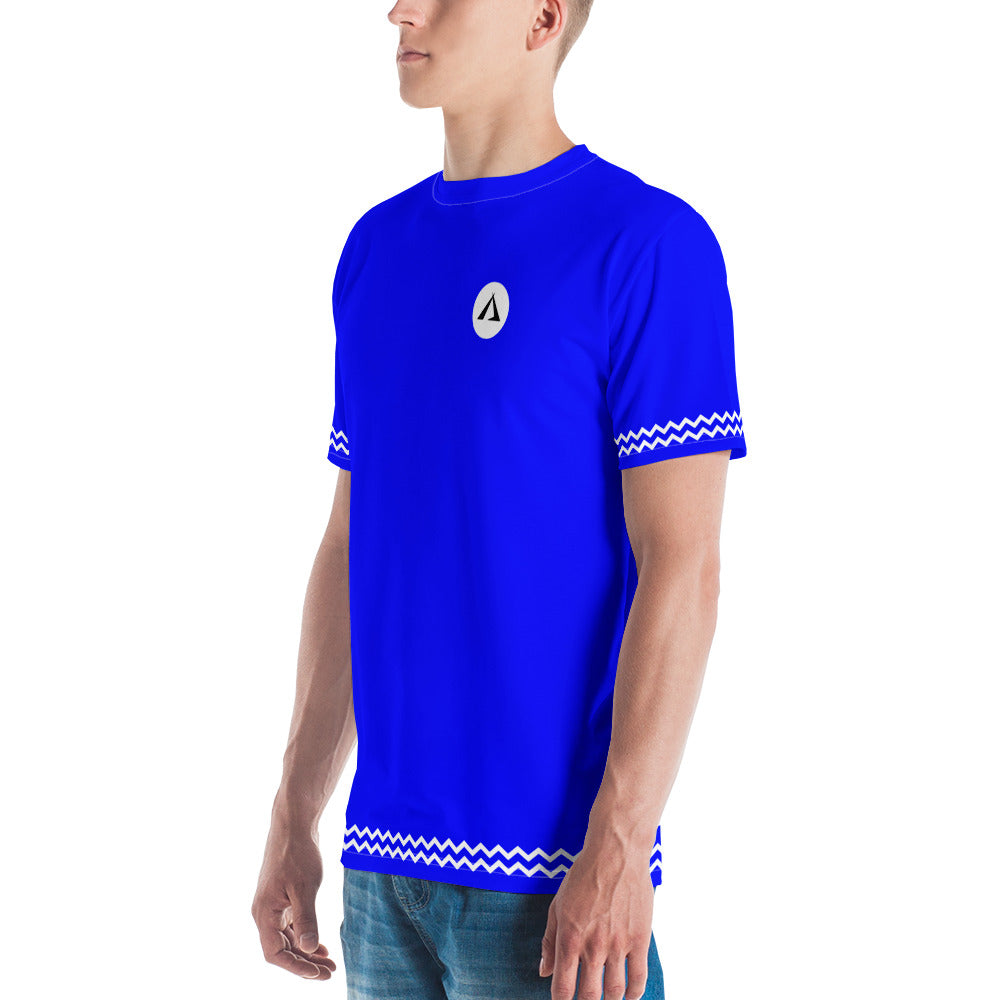 ANOYNTD Blue ZIG ZAG Men's T-shirt