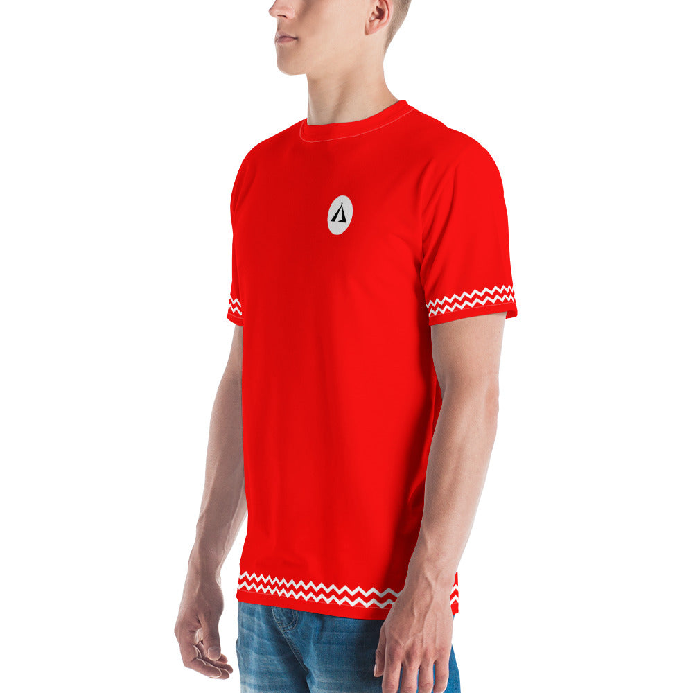 ANOYNTD Red ZIG ZAG Men's T-shirt