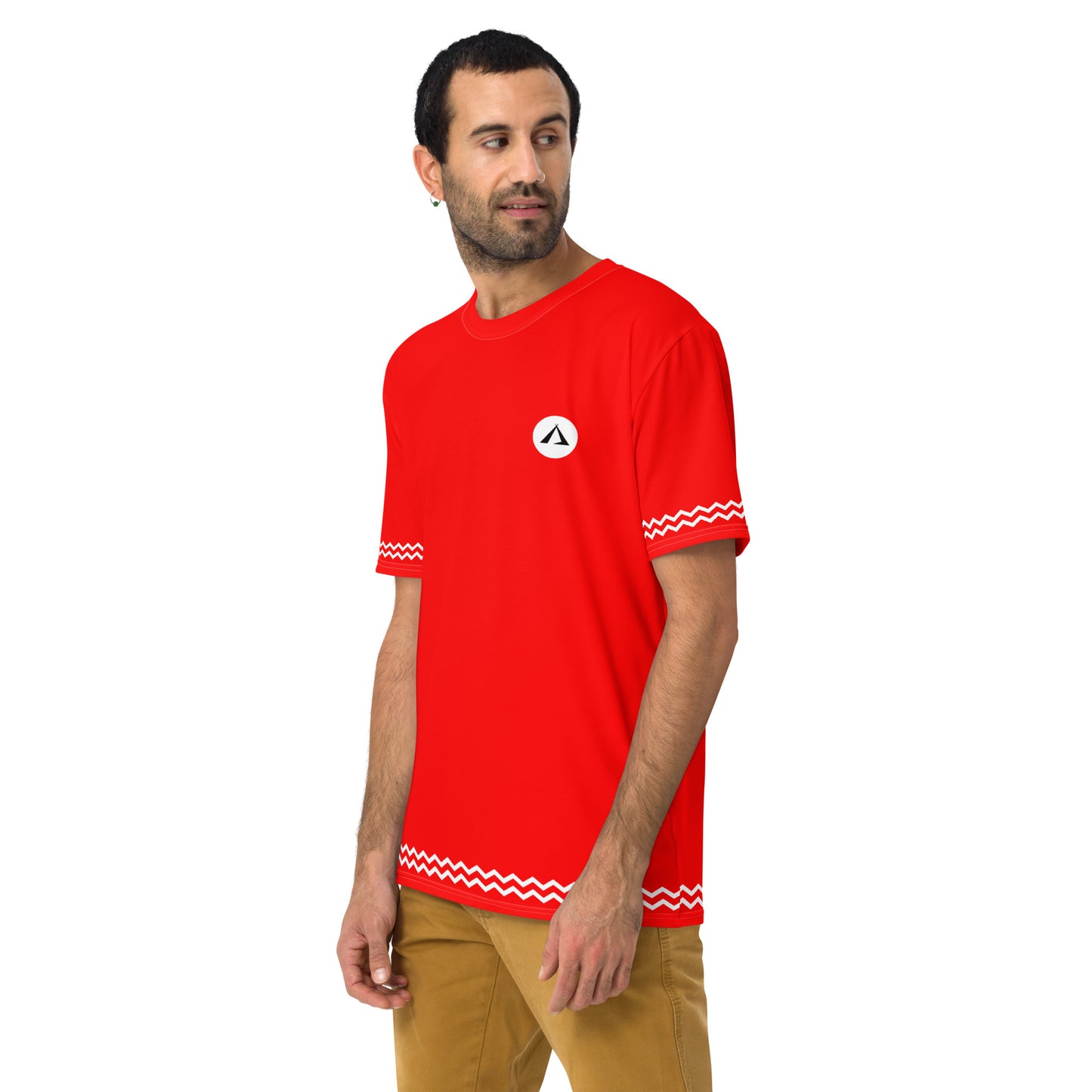 ANOYNTD Red ZIG ZAG Men's T-shirt