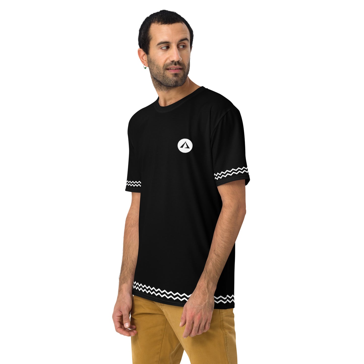 ANOYNTD Black ZIG ZAG Men's T-shirt