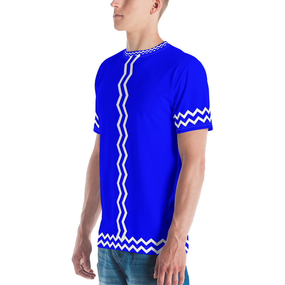 ANOYNTD Blue ZIG ZAG Men's T-shirt