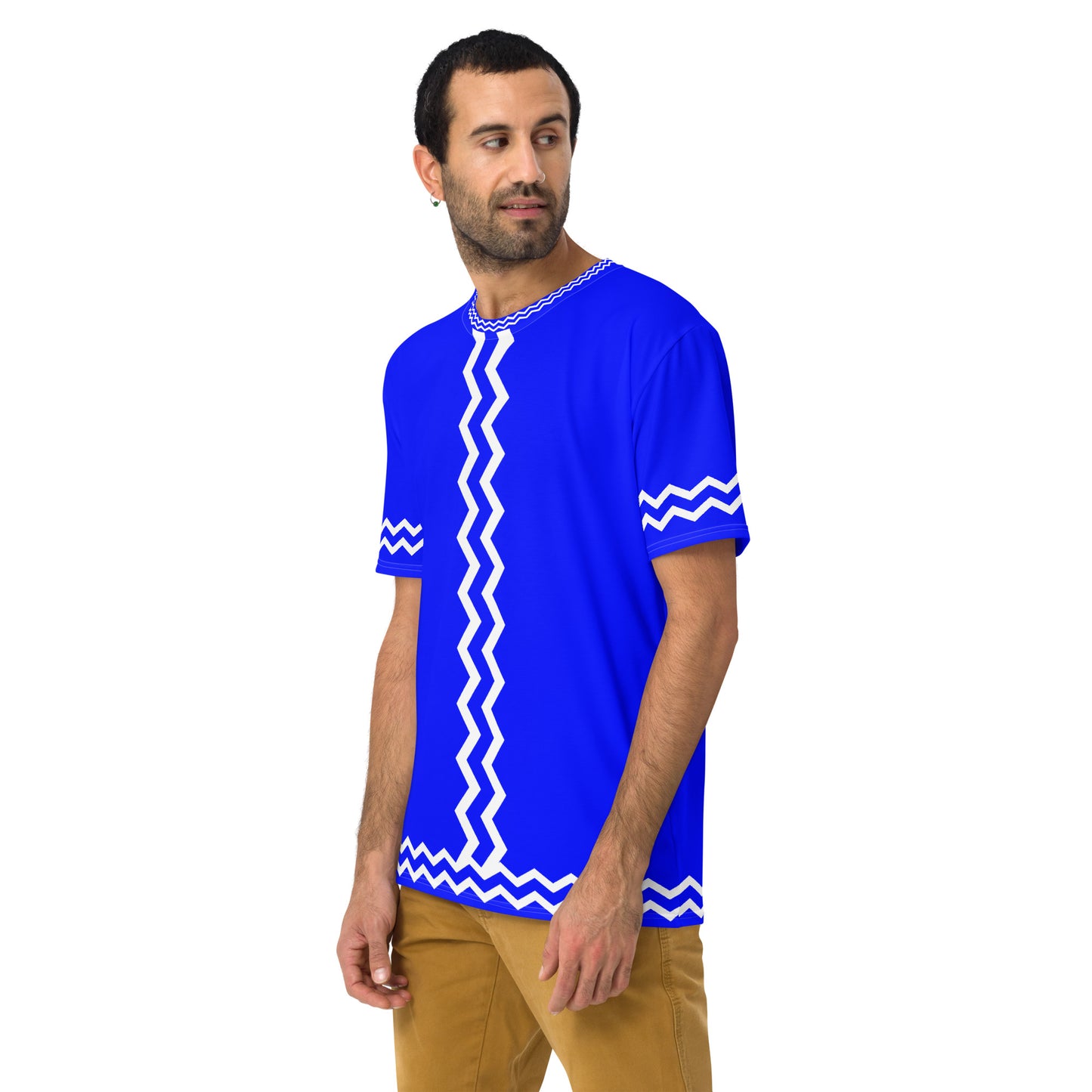 ANOYNTD Blue ZIG ZAG Men's T-shirt