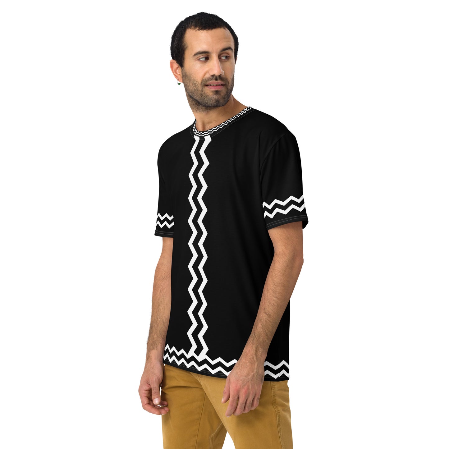 ANOYNTD Black ZIG ZAG Men's T-shirt