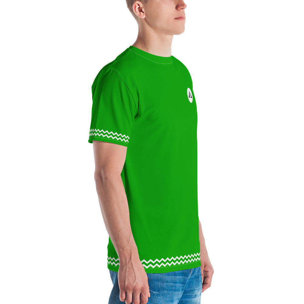 ANOYNTD Green ZIG ZAG Men's T-shirt