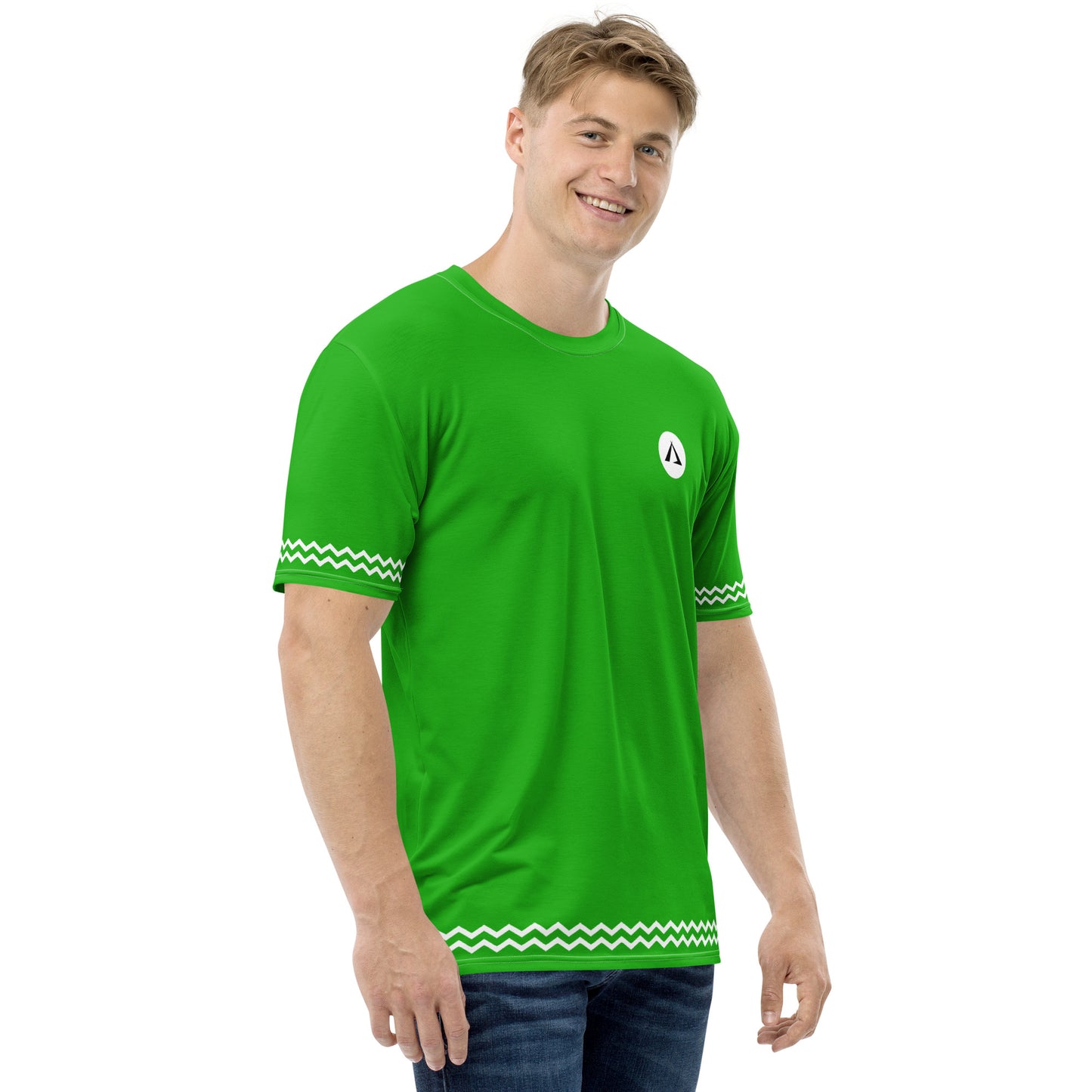 ANOYNTD Green ZIG ZAG Men's T-shirt