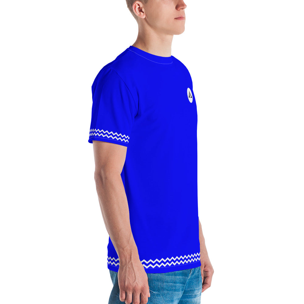 ANOYNTD Blue ZIG ZAG Men's T-shirt