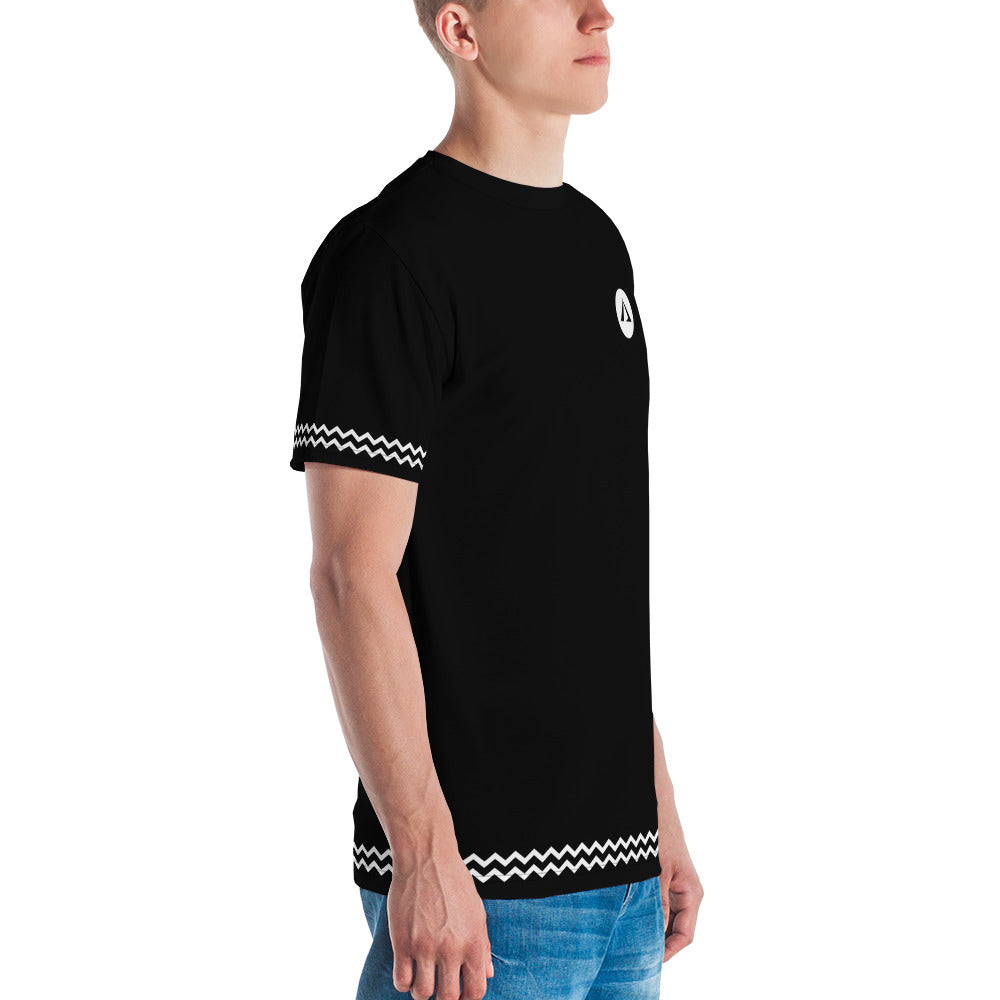 ANOYNTD Black ZIG ZAG Men's T-shirt