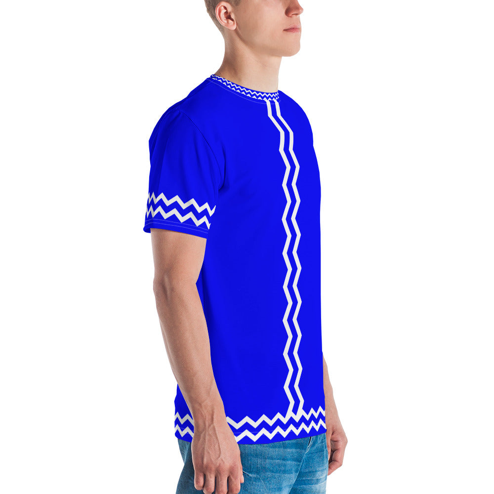 ANOYNTD Blue ZIG ZAG Men's T-shirt