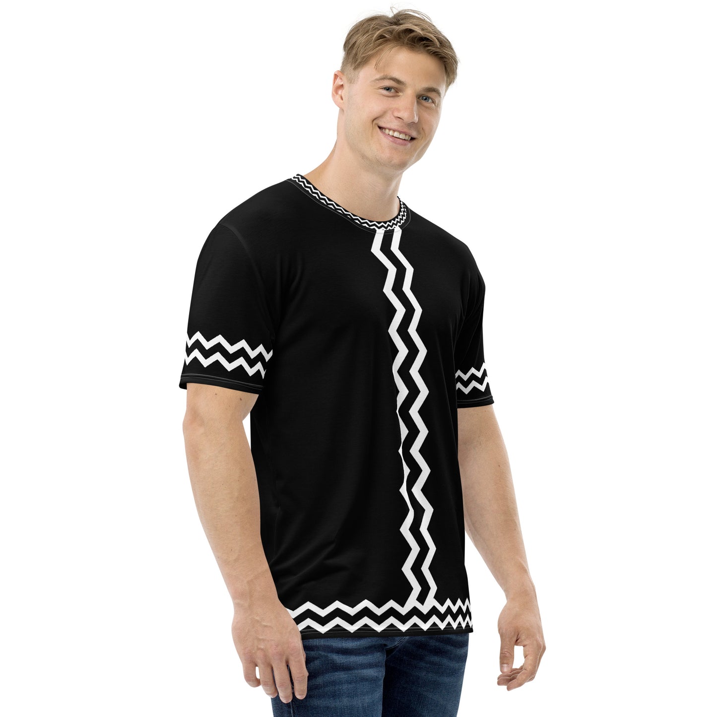 ANOYNTD Black ZIG ZAG Men's T-shirt