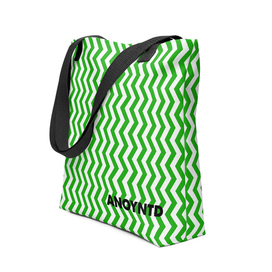 ANOYNTD Green ZIG ZAG Tote Bag