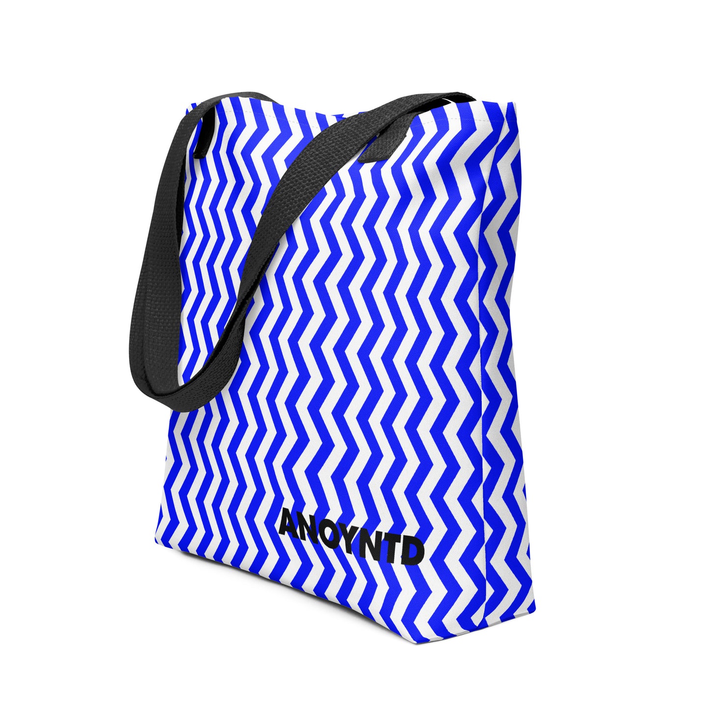 ANOYNTD Blue ZIG ZAG Tote Bag