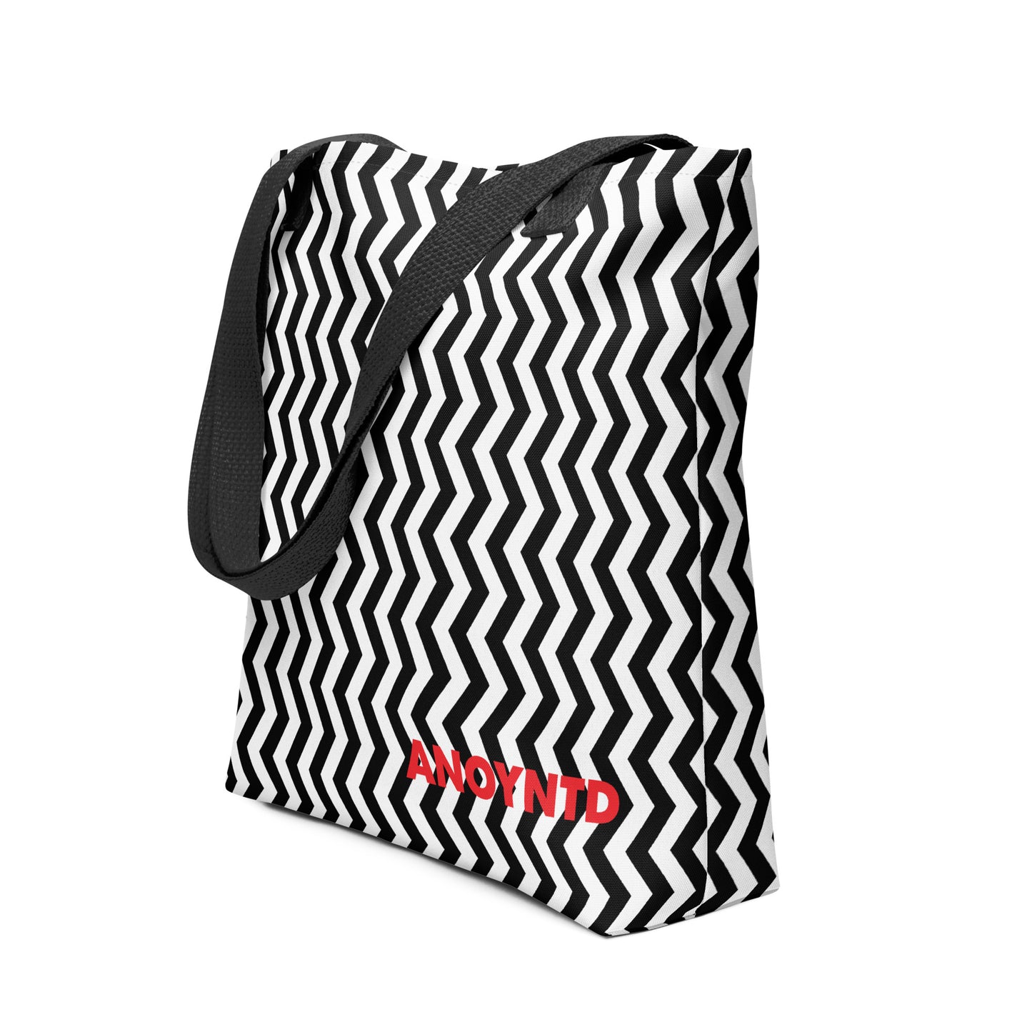 ANOYNTD Black/White ZIG ZAG Tote Bag