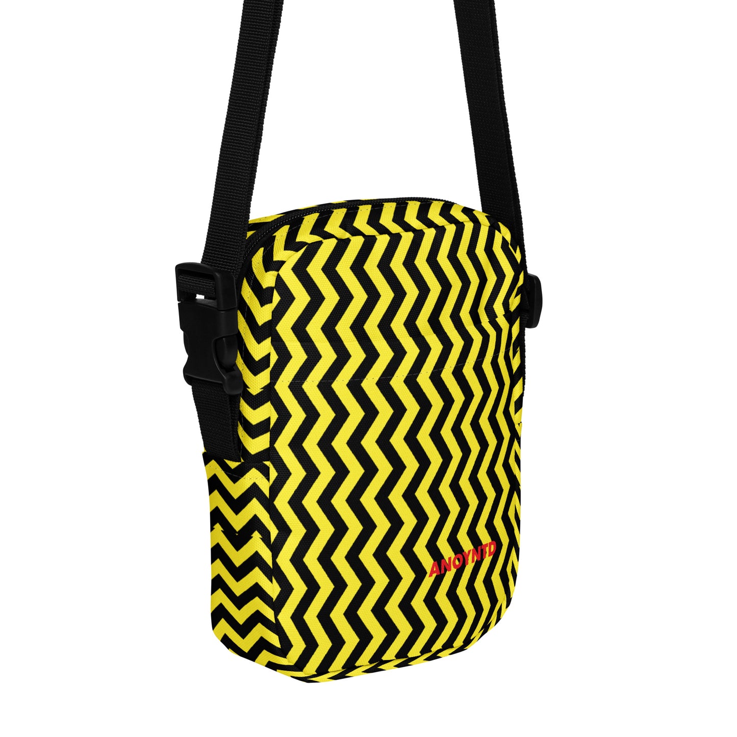 ANOYNTD Black/Yellow ZIG ZAG Utility crossbody bag