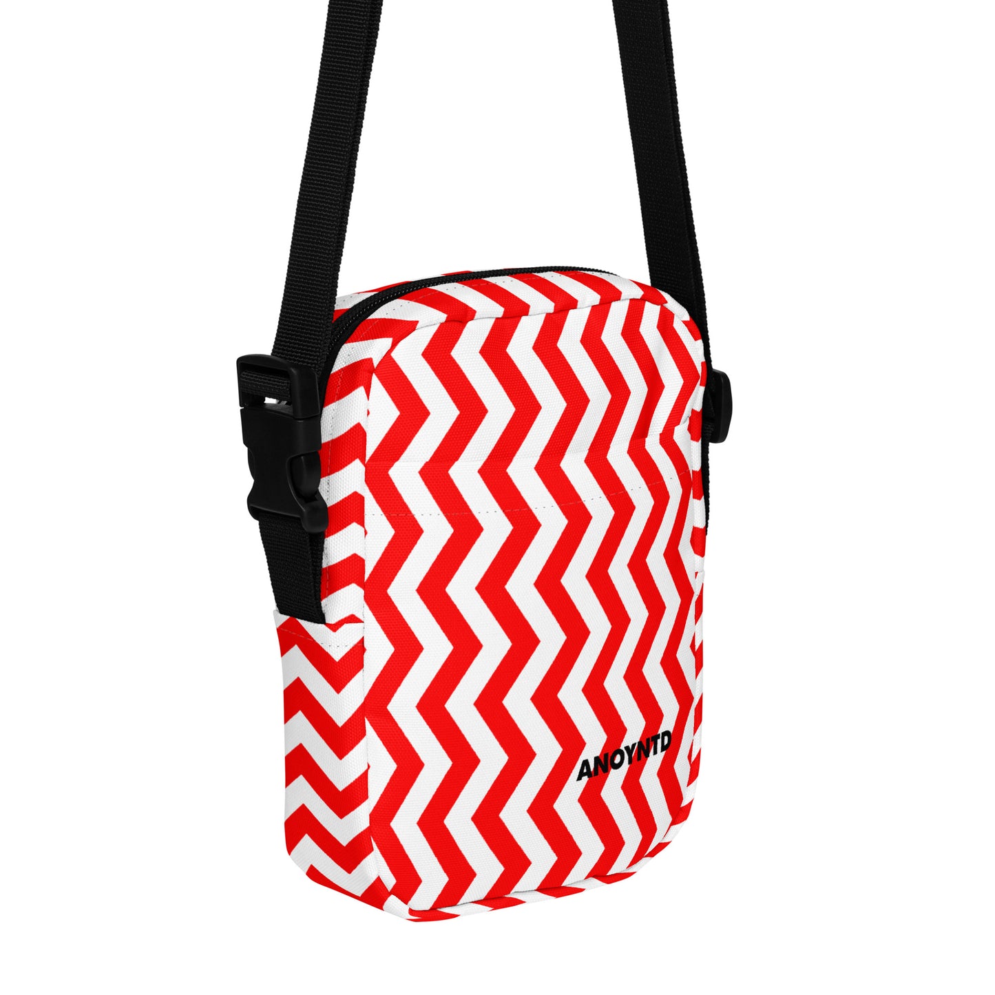 ANOYNTD Red ZIG ZAG Utility crossbody bag