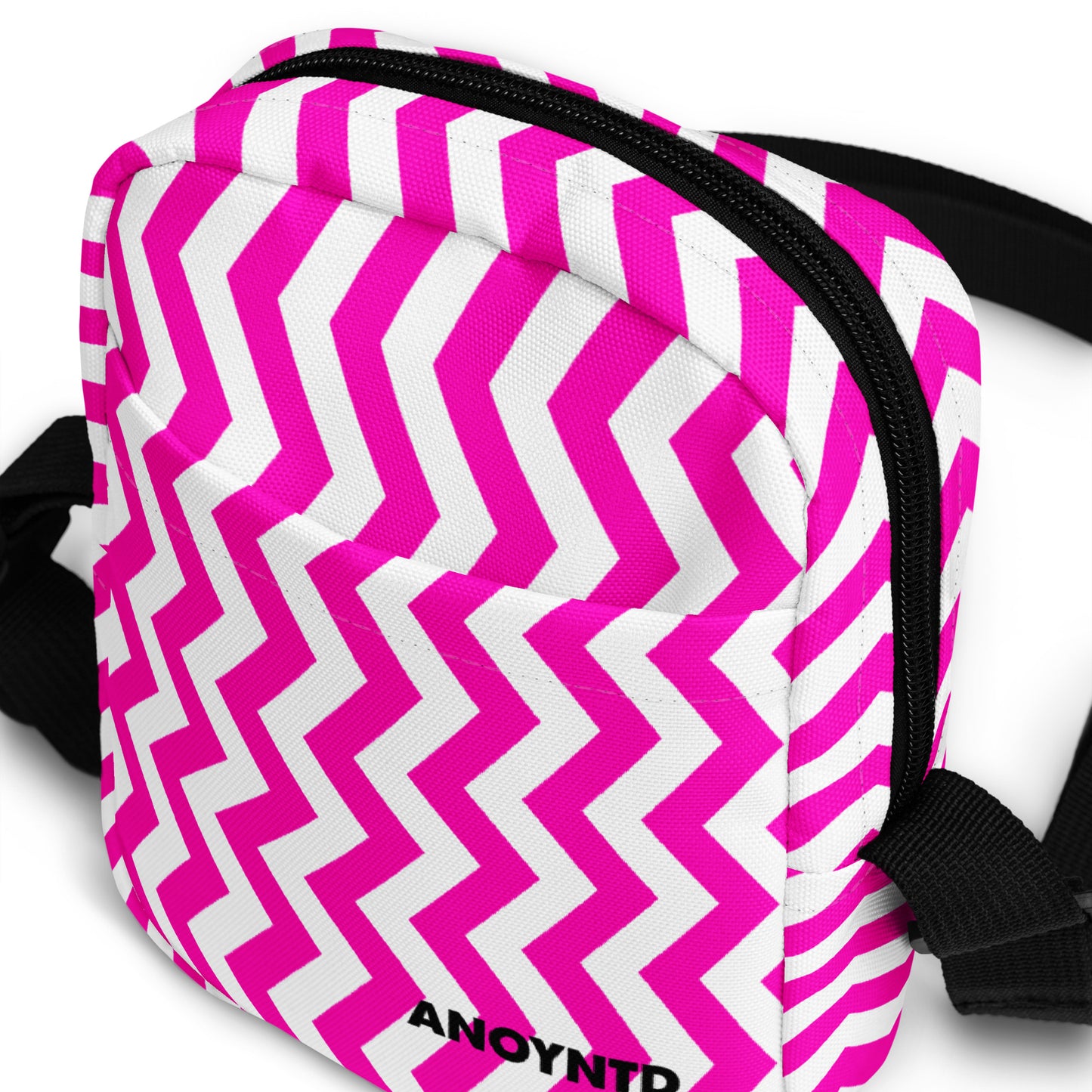 ANOYNTD Pink ZIG ZAG Utility crossbody bag