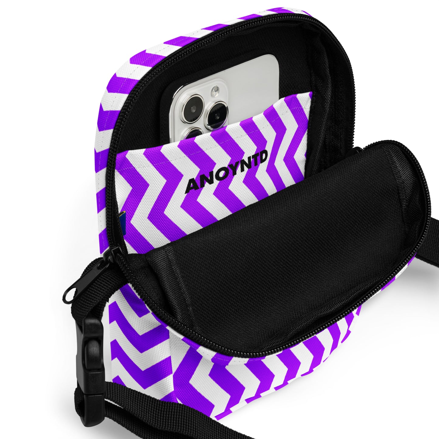 ANOYNTD Purple ZIG ZAG Utility crossbody bag