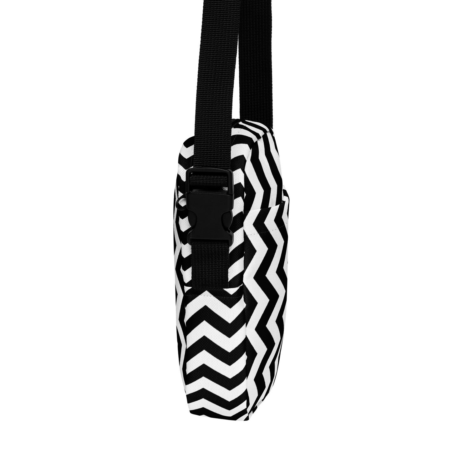 ANOYNTD Black/White ZIG ZAG Utility crossbody bag