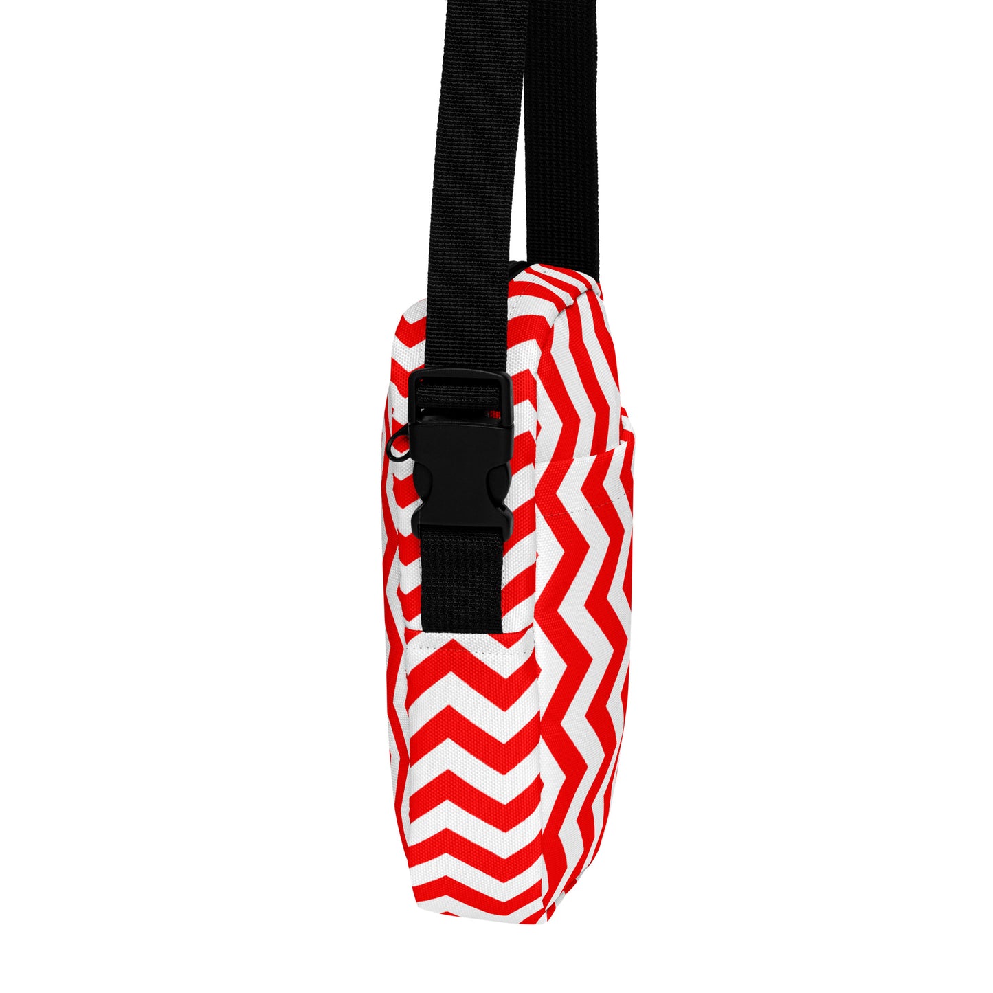 ANOYNTD Red ZIG ZAG Utility crossbody bag