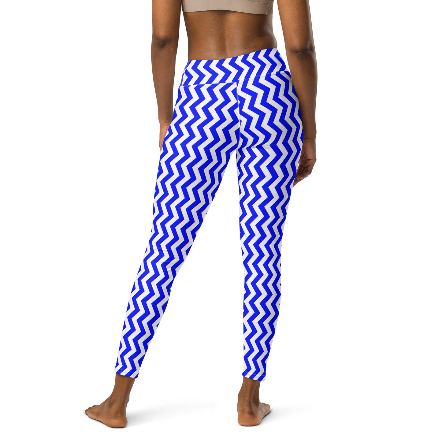 YOWNII ZIGZAG Blue Yoga Leggings